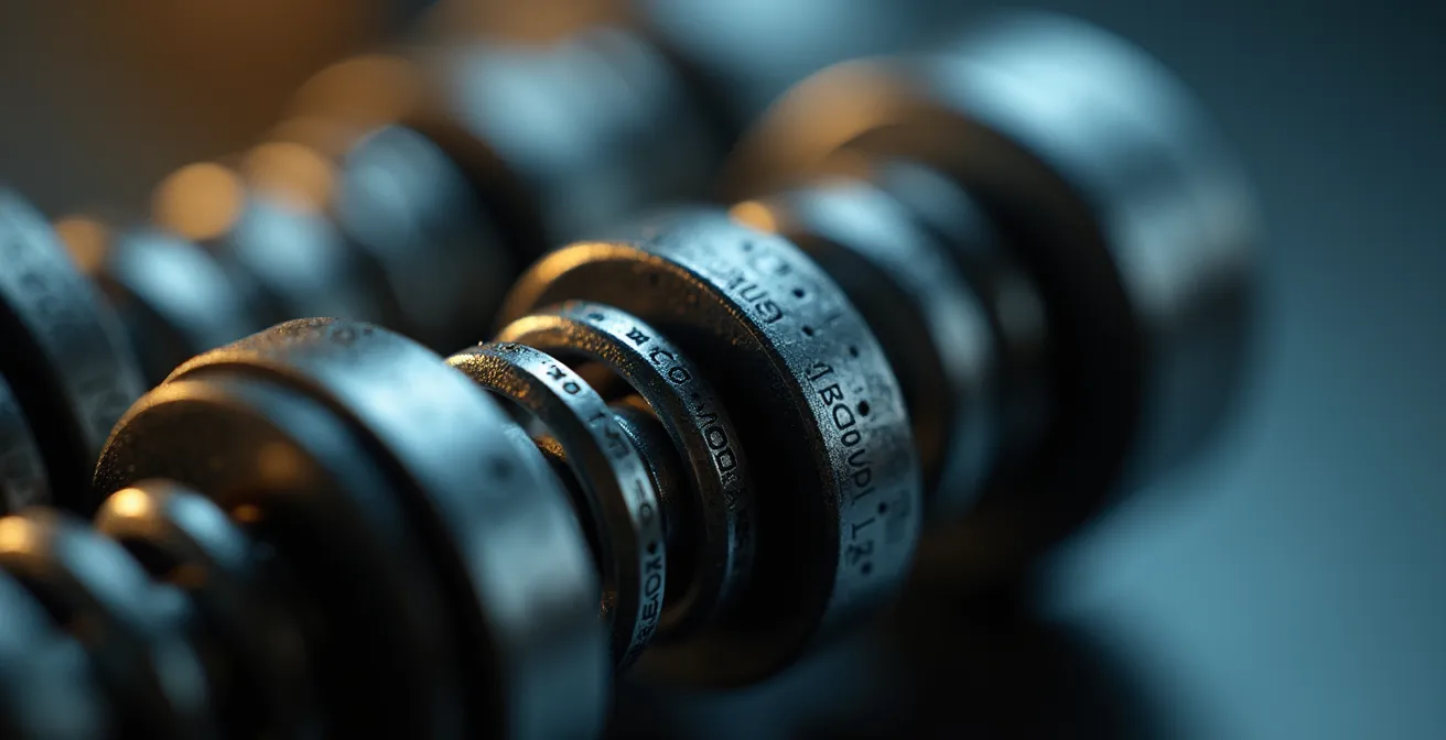 Vue macro d'une serrure haute sécurité avec détails mécaniques